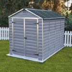 6ft x 10ft Palram Skylight Plastic Shed Grey