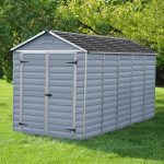 6ft x 12ft Palram Skylight Plastic Shed Grey