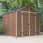 8ft x 8ft Palram Skylight Plastic Shed Orange