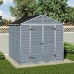 8ft x 8ft Palram Skylight Plastic Shed Grey