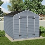 8ft x 12ft Palram Skylight Plastic Shed Grey