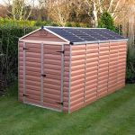 6ft x 12ft Palram Skylight Amber Plastic Shed Orange