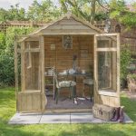 7ft x 7ft Forest Oakley Pressure Treated Wooden Overlap Summerhouse Brown