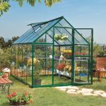 6ft x 10ft Palram Green Nature Plastic Hybrid Greenhouse Green