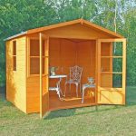 8ft x 8ft Shire Milton Wooden Shiplap Summerhouse Natural