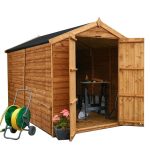 6ft x 10ft Winchester Wooden Overlap Apex Shed Brown