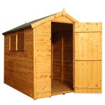 5ft x 7ft Winchester Wooden Shiplap Apex Shed Brown