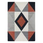 Elements Rust Diamond Rug Rust