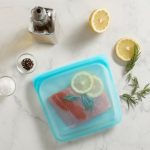 Stasher Silicone Reusable Aqua Sandwich Bag Aqua