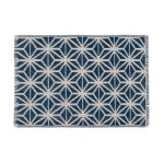 Geo Jacquard Indigo Bath Mat Indigo