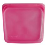 Stasher Silicone Raspberry Reusable Sandwich Bag Pink