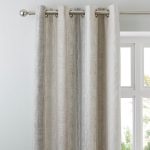 Sadie Stripe Mink Eyelet Curtains Mink