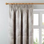 Feathers Grey Pencil Pleat Curtains Grey