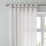 Marley White Tab Top Voile Panel White
