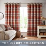 Orkney Terracotta Eyelet Curtains Terracotta
