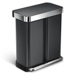simplehuman 58 Litre Black Recycling Bin Black