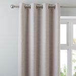 Brighton Natural Textured Eyelet Curtains Natural