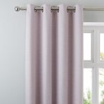 Brighton Blush Textured Eyelet Curtains Blush
