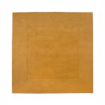 Boston Wool Border Square Rug Ochre