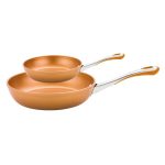 Prestige Prism Copper Twin Pack Frying Pans Copper