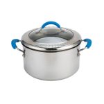 Joe Wicks 5.6L Straining Stockpot Silver