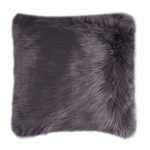 Fluffy Faux Fur Charcoal Cushion Cover Charcoal