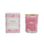 Pink Prosecco Flamingo Candle White