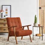 Arkin Wooden Frame Accent Chair – Orange Orange