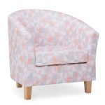 Finn Tub Chair in Geo Print – Pink & Grey Pink and Grey