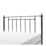 Clara Black Nickel Metal Headboard Black