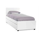 Serene Carra Faux Leather Guest Bed Set White