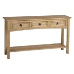 Corona 3 Drawer Console Table Natural