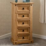 Premiere Corona 5 Drawer Narrow Chest Brown