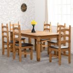 Corona Pine Brown 6 Seater Dining Set Brown