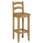 Corona Pair of Bar Chairs Natural