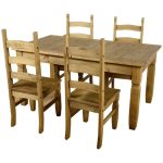 Corona Extending 4 Seater Dining Set Brown