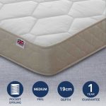 Paris Spring Damask Cover Mattress White/Cream
