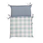 Pack of 2 Waters Edge Gingham Seat Pads Multi coloured