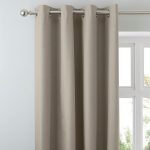 Arizona Taupe Blackout Eyelet Curtains Taupe (Cream)