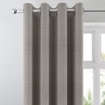 Boucle Dove Grey Blackout Eyelet Curtains Dove (Grey)