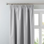 Nova Silver Blackout Pencil Pleat Curtains Silver
