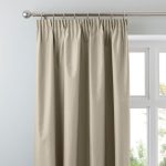 Nova Mink Blackout Pencil Pleat Curtains Mink