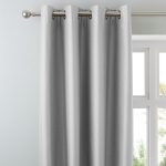 Nova Silver Blackout Eyelet Curtains Silver