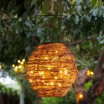 Solar LED Rattan Natural Ball Light Natural