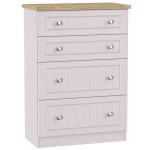 Vienna 4 Drawer Deep Chest Grey