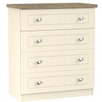 Vienna 4 Drawer Chest Cream