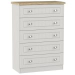 Vienna 5 Drawer Chest Grey