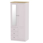 Vienna 2 Door Combi Wardrobe Grey