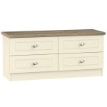Vienna 4 Drawer Bed Box Cream