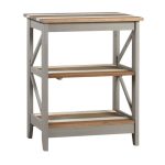 Corona Vintage 3 Tier Wide Shelf Unit Grey